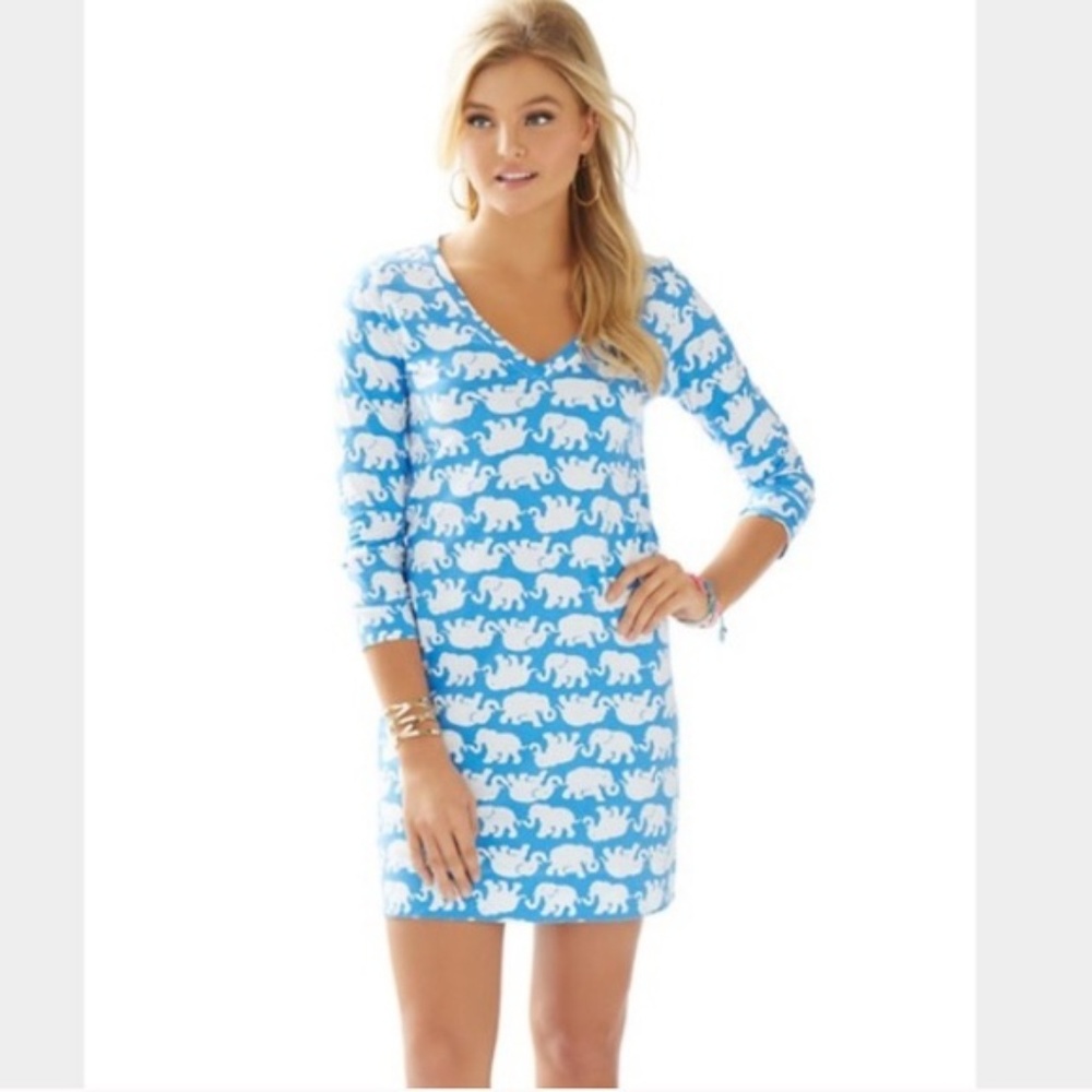 Lilly Pulitzer Tusk in Sun Elephant Dress Small